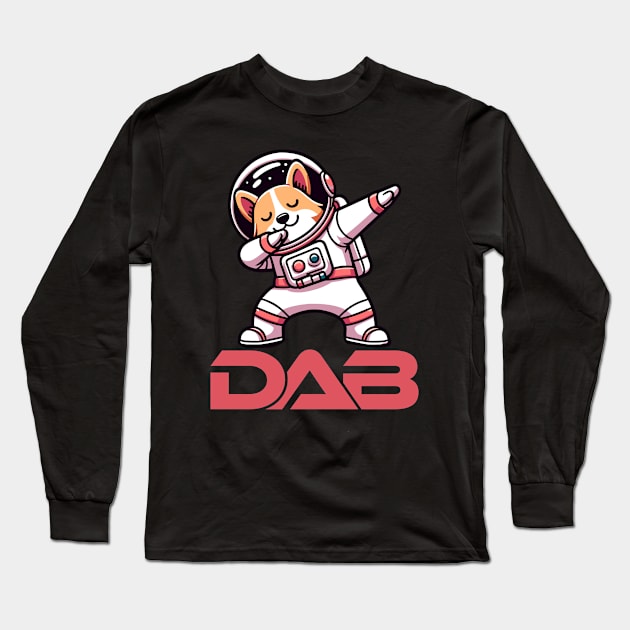 Dabbing Space Cat Astronaut Long Sleeve T-Shirt by Bennybest